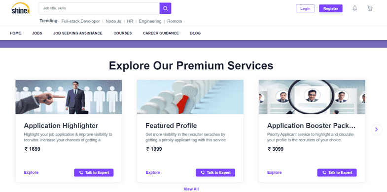 Hiring Platforms in India - shine