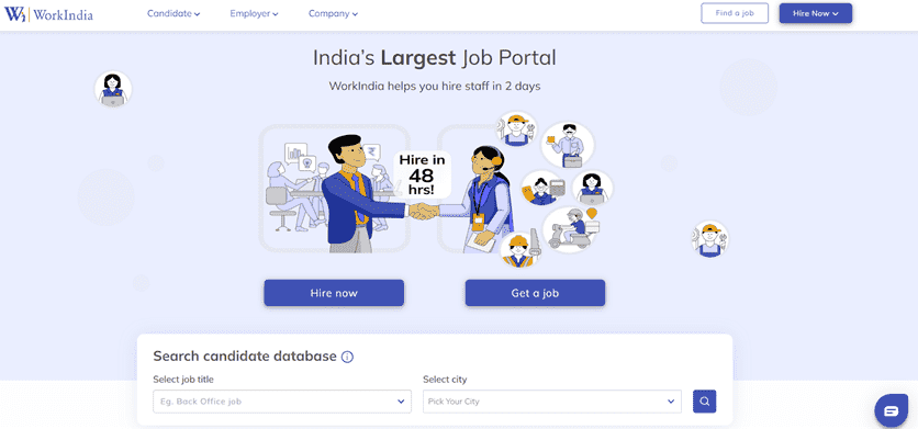 Hiring Platforms in India - workindia